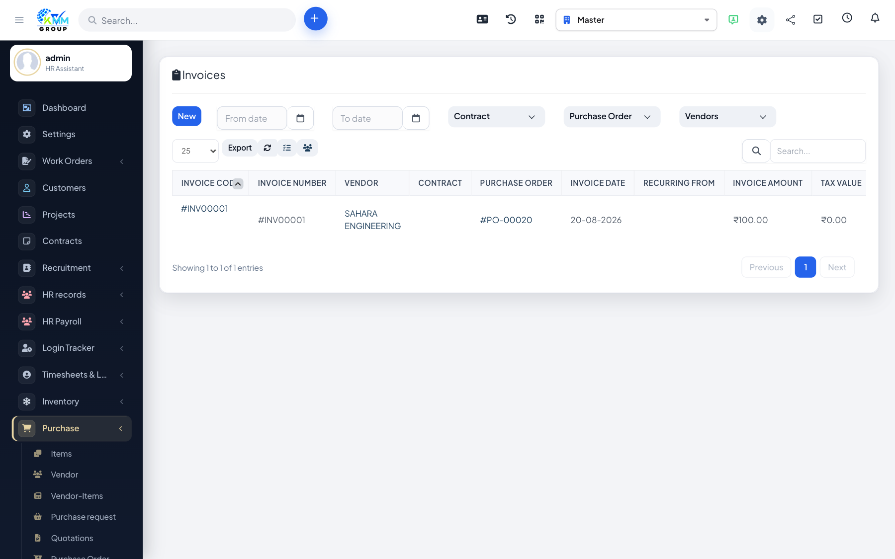Purchase Invoices
