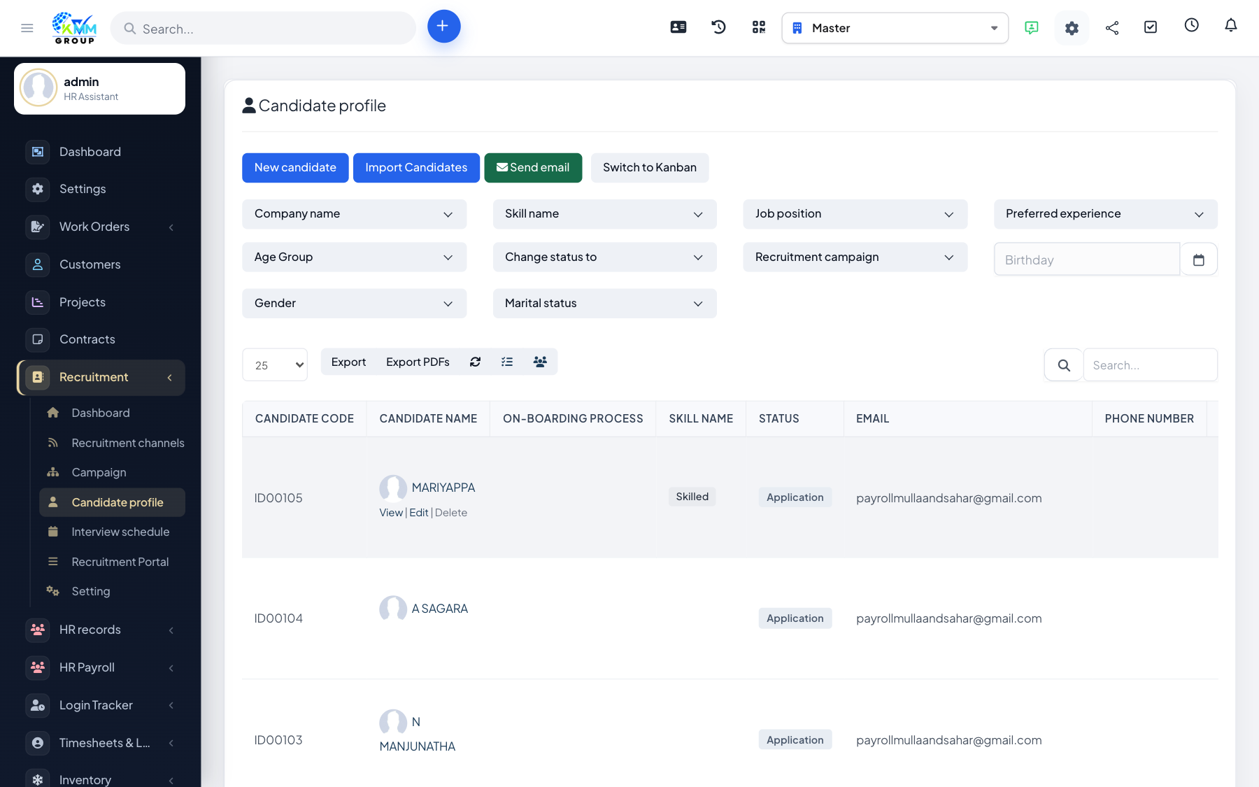Candidate Profile